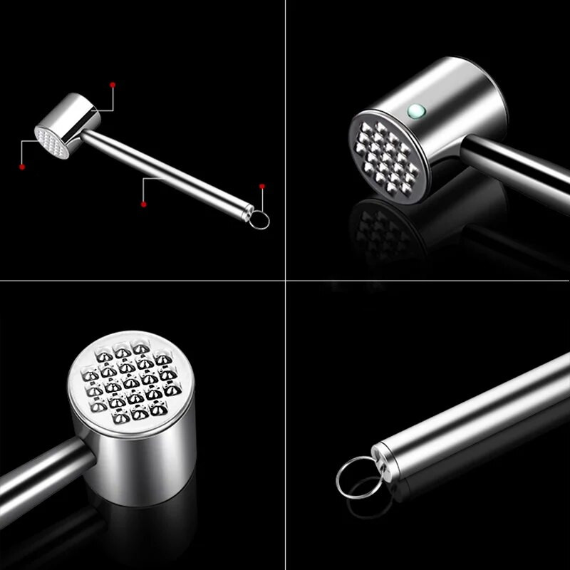 Čekić za meso Kućanski čekić za udaranje mesa od nehrđajućeg čelika Izrada govedine i piletine Labaviji alat za umak od mesa Profesionalni kuhinjski alati