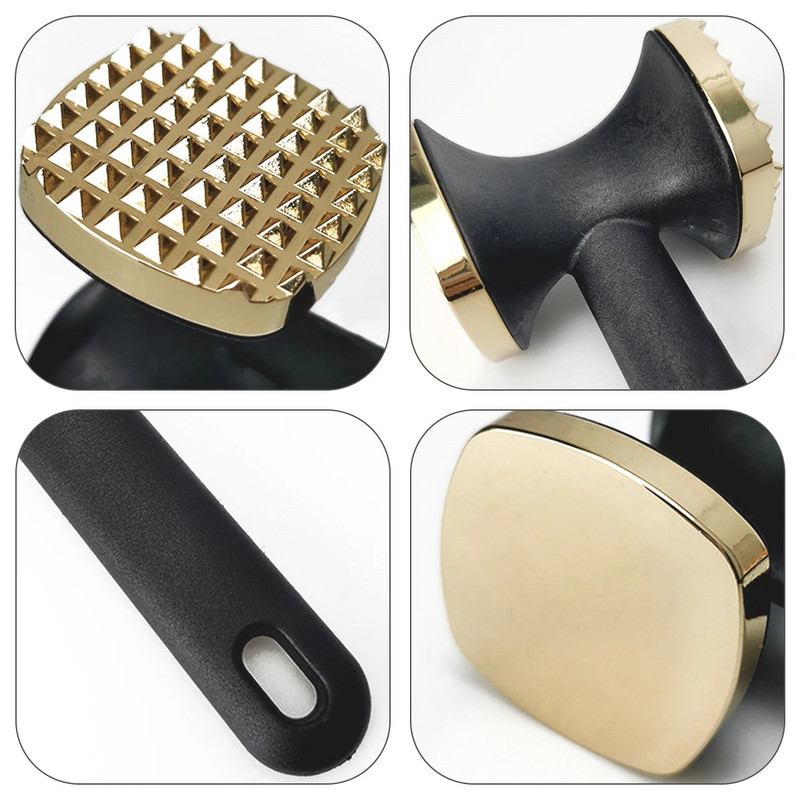 Čekić za odrezak, dvostrani malt od legure cinka, omekšivač mesa, mljevenje mesa, maksimizira okus hrane, čekić za meso, odrezak, kuhanje mesa