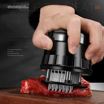 Професионален уред за омекотяване на месо 56 остриета Игла Beaf Steak Чук за крехко месо Преносим уред за омекотяване на месо Чук Инструмент за готвене