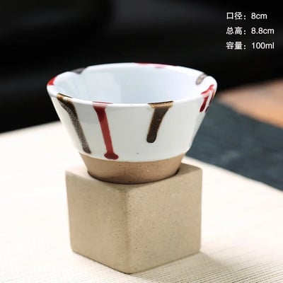 1kom 90 ml Japanska šalica za sake Latte Mini šalica Šalica za čaj INS Keramički kreativni lijevak Izvrsna šalica za kavu Šalica za čaj od grube keramike