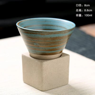 1kom 90 ml Japanska šalica za sake Latte Mini šalica Šalica za čaj INS Keramički kreativni lijevak Izvrsna šalica za kavu Šalica za čaj od grube keramike