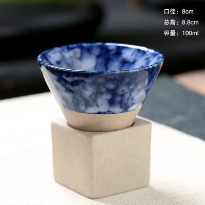 1kom 90 ml Japanska šalica za sake Latte Mini šalica Šalica za čaj INS Keramički kreativni lijevak Izvrsna šalica za kavu Šalica za čaj od grube keramike