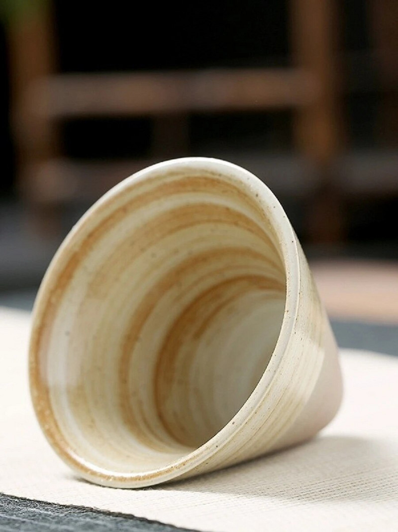 1kom 90 ml Japanska šalica za sake Latte Mini šalica Šalica za čaj INS Keramički kreativni lijevak Izvrsna šalica za kavu Šalica za čaj od grube keramike
