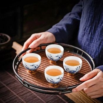 Китайска керамична чаша за лична медитация Единична чаша Преносима купа за чай Pu\'er Master Cup Ръчно изработен комплект за чай Аксесоари