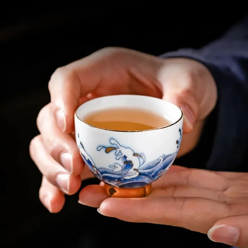 Kineska keramička šalica za čaj, osobna meditacija, jedna šalica, prijenosna putna zdjela za čaj Pu'er Master Cup, ručni pribor za set za čaj
