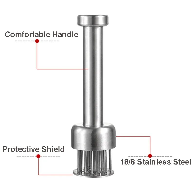 Kuhinjski alat za omekšavanje mesa od nehrđajućeg čelika 304 Loose Meat Needle Kuhinjski alat za brzo umetanje Beef Artefact Loose Meat Hammer Steak