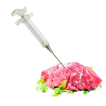 20 ml/50 ml/100 ml Инжектор за месо 304 Инжектор за подправки от неръждаема стомана - Спринцовка за инжектор за марината
