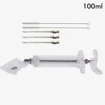 20 ml / 50 ml / 100 ml mėsos purkštukas 304 nerūdijančio plieno prieskonių purkštukas - marinato purkštuko švirkštas