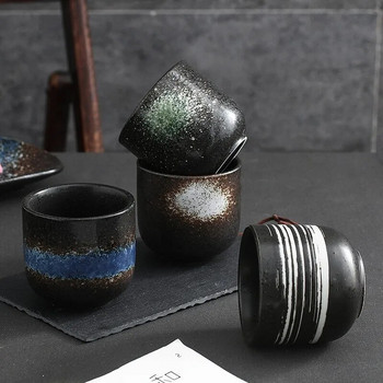 1 бр. Керамична чаша за кафе в японски стил, порцеланови лични единични керамични чаши за чай, съдове за напитки, чаша за вино, чаши за вода на едро