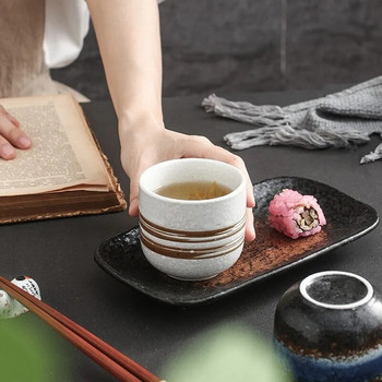 1 бр. Керамична чаша за кафе в японски стил, порцеланови лични единични керамични чаши за чай, съдове за напитки, чаша за вино, чаши за вода на едро