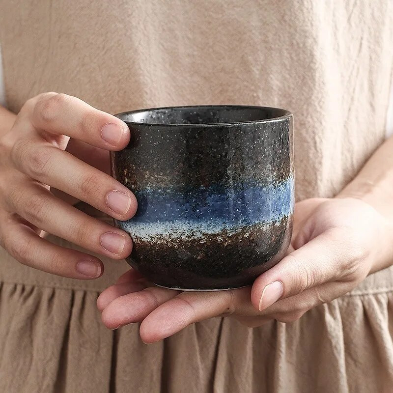1kom keramičke šalice za kavu u japanskom stilu, porculanske osobne pojedinačne keramičke šalice za čaj Posuđe za piće, šalica za vino, šalice za vodu, veleprodaja