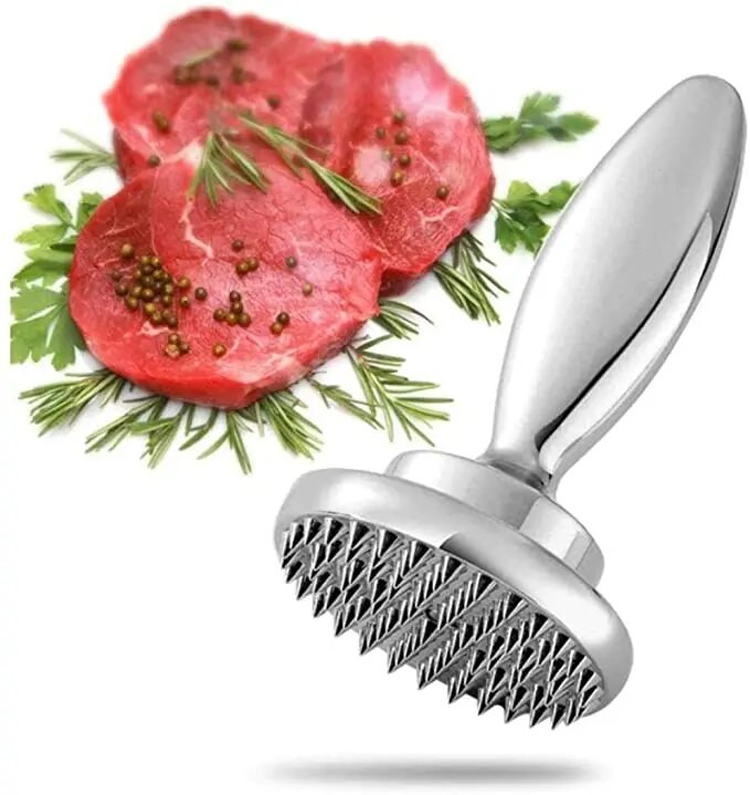 Čekić za omekšavanje mesa Čekić za omekšavanje mesa 304 nehrđajući čelik Kuhinjski pribor za teške uvjete rada za odrezak Piletina Svinjetina 15 cm