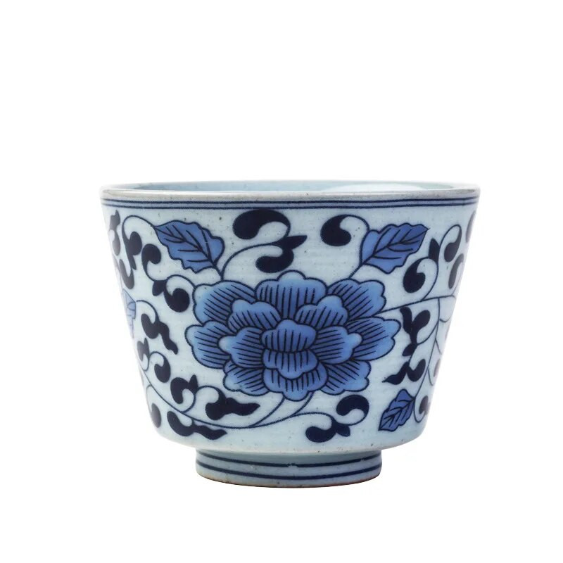 Jingdezhen kék-fehér porcelán teáscsésze porcelán KungFu teáskészlet teáscsésze Illatos-illatos csésze egytálos mesterpohár tálak