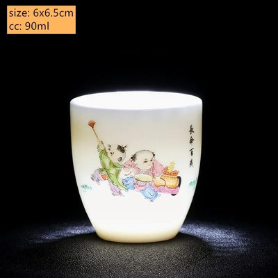 1vnt Kinijos balto porceliano arbatos puodelis Kelioninis nešiojamas arbatos puodelis Mažas arbatos dubuo Boutique Keraminis Įdomus arbatos rinkinys Namų gėrimai