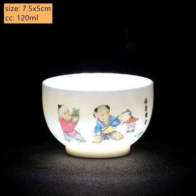 1vnt Kinijos balto porceliano arbatos puodelis Kelioninis nešiojamas arbatos puodelis Mažas arbatos dubuo Boutique Keraminis Įdomus arbatos rinkinys Namų gėrimai