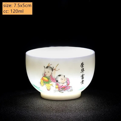1vnt Kinijos balto porceliano arbatos puodelis Kelioninis nešiojamas arbatos puodelis Mažas arbatos dubuo Boutique Keraminis Įdomus arbatos rinkinys Namų gėrimai