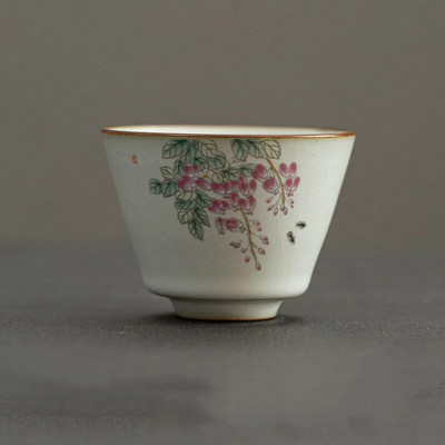 Retro Ru Kiln Teac Cup Persimmon Keramička glavna šalica za čaj Osobna jedna šalica Boutique Tea Set Dodaci Posuđe za kućanstvo