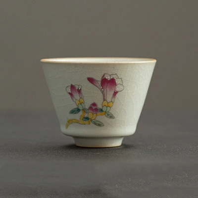 Retro Ru Kiln Teac Cup Persimmon Keramička glavna šalica za čaj Osobna jedna šalica Boutique Tea Set Dodaci Posuđe za kućanstvo