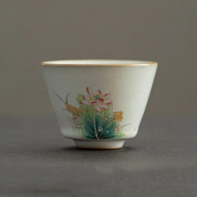 Retro Ru Kiln Teac Cup Persimmon Keramička glavna šalica za čaj Osobna jedna šalica Boutique Tea Set Dodaci Posuđe za kućanstvo