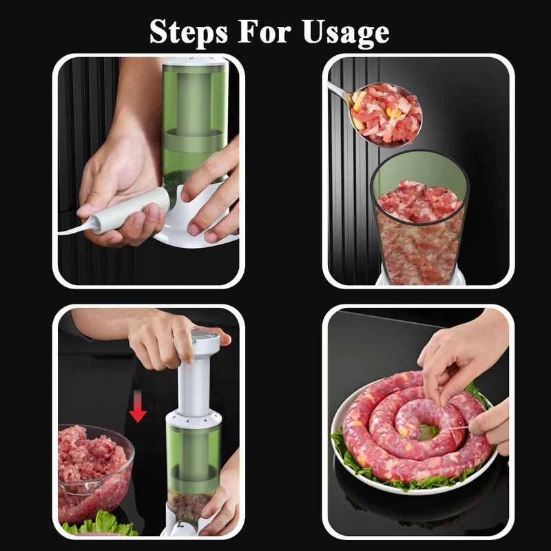 Punilica za kobasice s 4 cijevi za punjenje različite veličine Punjač za kobasice Brzi punjač za kobasice Šprica za punjenje Mali alati za kobasice