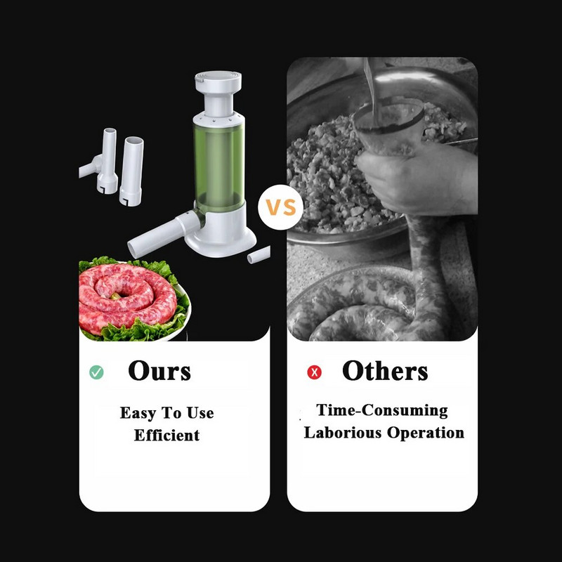 Punilica za kobasice s 4 cijevi za punjenje različite veličine Punjač za kobasice Brzi punjač za kobasice Šprica za punjenje Mali alati za kobasice