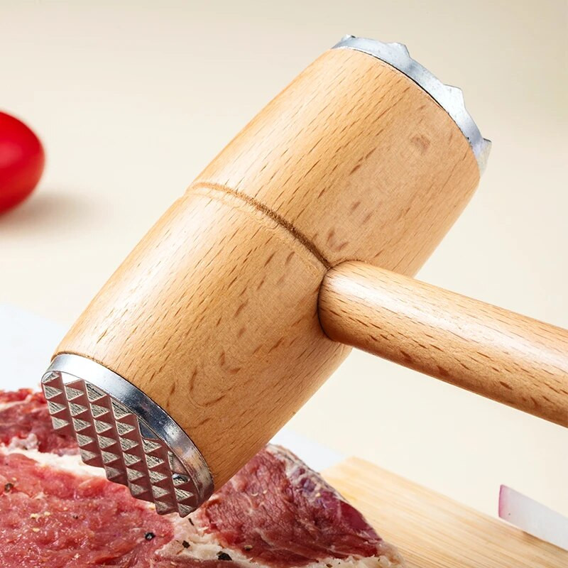 Aluminij i drvo Metal Meat Mallet Tenderiser Odrezak Govedina Piletina Hammer Kitchen