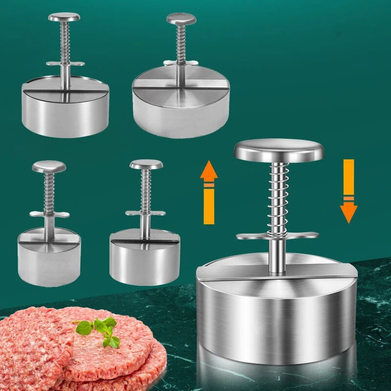 304 din oțel inoxidabil Hamburger Carne Presă Burger Patty Maker Mucegai Manual Tort Carne de Vită Porc Orez Presă de Fabricare Forme de Gratar Carne Instrument