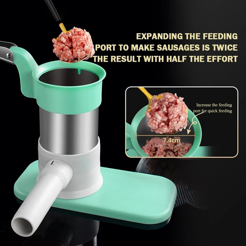 Preša za punjenje mesa za kobasice Horizontalni aparat za kobasice Kuhinjski alat za izradu domaćih kobasica Pribor za punjenje za kobasice