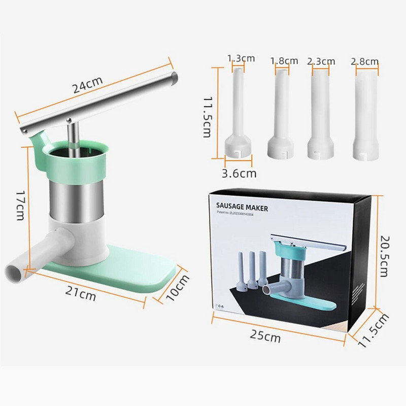 Preša za punjenje mesa za kobasice Horizontalni aparat za kobasice Kuhinjski alat za izradu domaćih kobasica Pribor za punjenje za kobasice