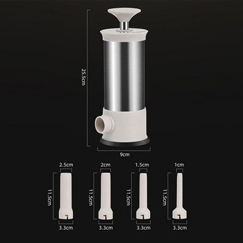 Ръчна машина за пълнене на колбаси Неръждаема стомана Вертикален производител на колбаси Тръби за пълнене на колбаси за семеен дропшиппинг