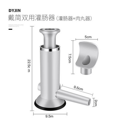 Ručno punjenje za kobasice od nehrđajućeg čelika Vertikalni aparat za izradu kobasica Cijevi za punjenje za kobasice za obiteljski dropshipping