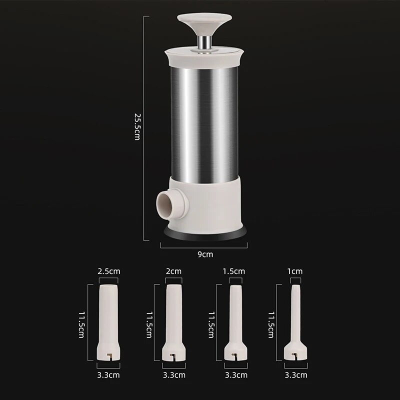 Ručno punjenje za kobasice od nehrđajućeg čelika Vertikalni aparat za izradu kobasica Cijevi za punjenje za kobasice za obiteljski dropshipping