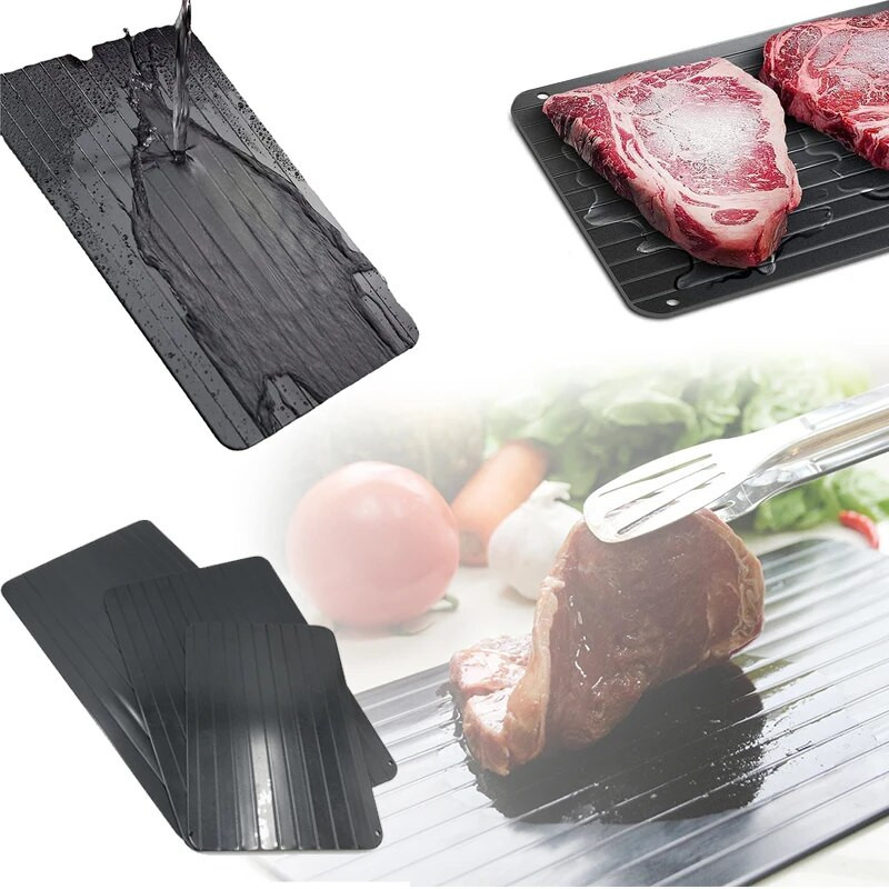 1 vnt greito atšildymo padėklas mėsai ir vaisiams atitirpinti šviežiems ingredientams laikyti, izoliuotas kilimėlis virtuvės įtaisas maistui gaminti ir naudoti orkaitėje