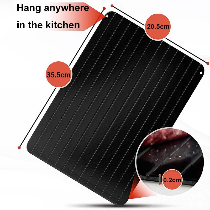 1 vnt greito atšildymo padėklas mėsai ir vaisiams atitirpinti šviežiems ingredientams laikyti, izoliuotas kilimėlis virtuvės įtaisas maistui gaminti ir naudoti orkaitėje