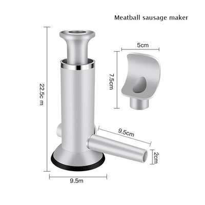 Punjač za meso od nehrđajućeg čelika Horizontalni aparat za kobasice Domaći kuhinjski alat za izradu kobasica Punilo za kobasice