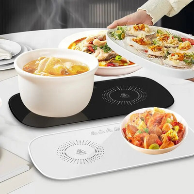 Δίσκος προθέρμανσης φαγητού Ηλεκτρικός δίσκος προθέρμανσης φαγητού Πιάτα θέρμανσης μεγάλης διάρκειας Γρήγορη θέρμανση Θέρμανση φαγητού για το σπίτι πιάτο δείπνου