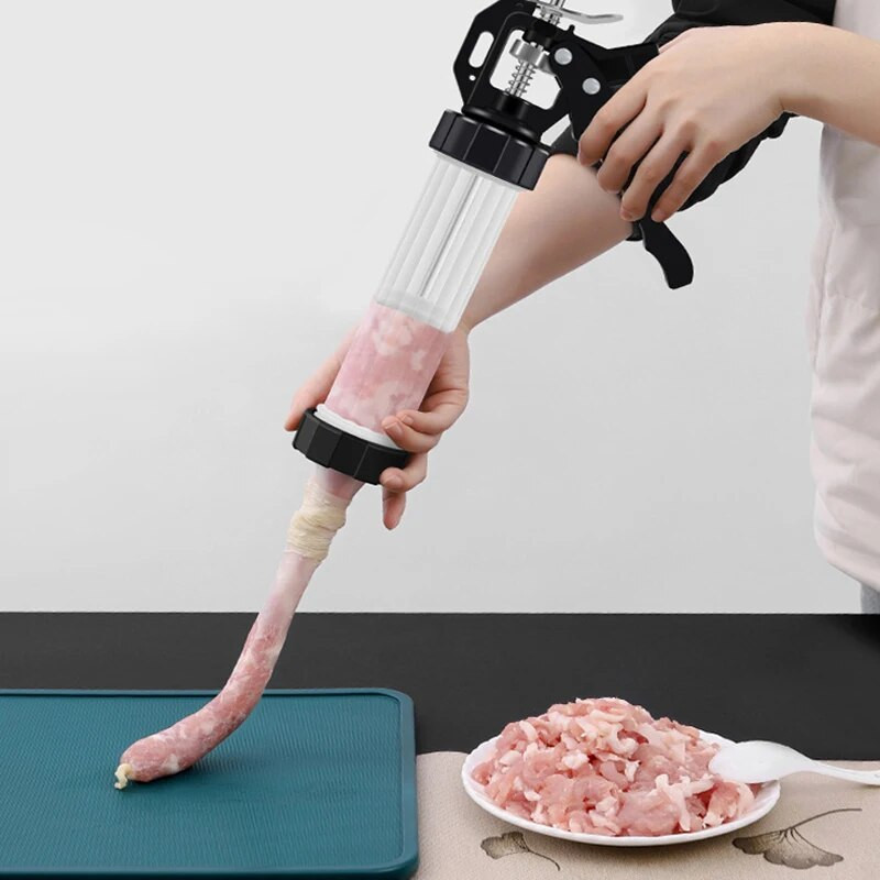 Dešrų gaminimo mašina dešrų įdaras Jerky Gun Manaul mėsos švirkštas namuose pagamintas naminis dešros įrankis mažas dešros įrankis dešros užpildas