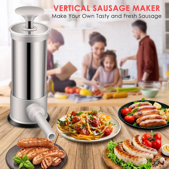 Λουκάνικο από ανοξείδωτο ατσάλι Vertical Sausage Maker Σπιτικό εργαλείο παρασκευής λουκάνικων κουζίνας Γεμιστικό λουκάνικων