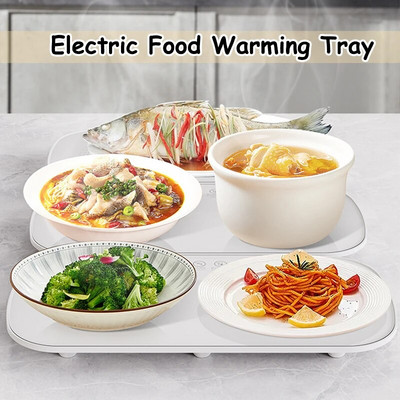 Ηλεκτρικός Δίσκος Θέρμανσης Τροφίμων Γρήγορη Φορητή Θέρμανση Πιάτο Θέρμανσης Τροφίμων ΕΕ/ΗΠΑ για το σπίτι Πιάτο δείπνου μακράς διαρκείας