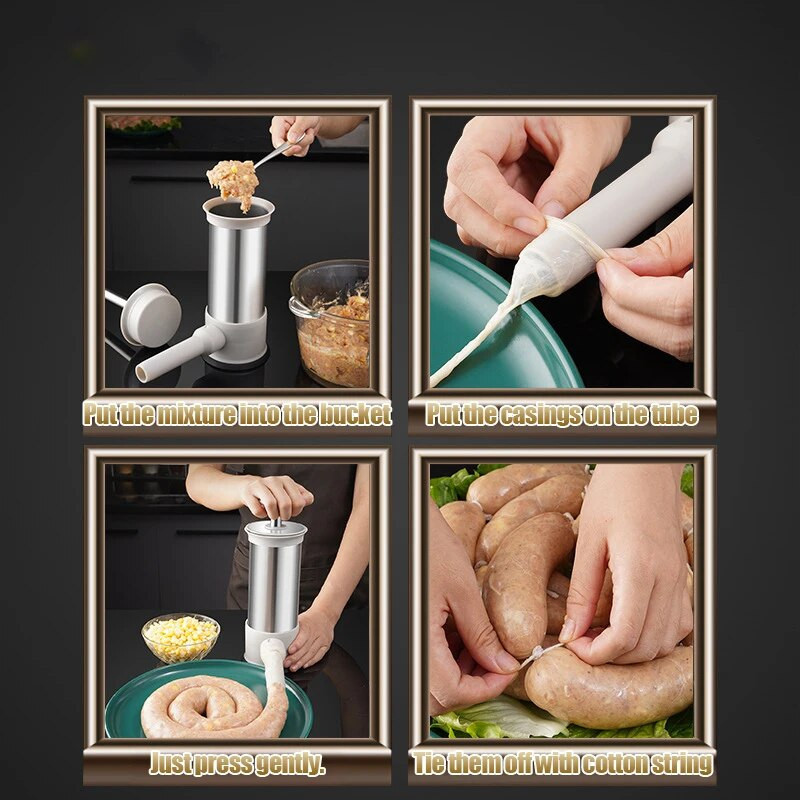 Aparat za pečenje kobasica Ručni aparat za ćufte Punilo za kobasice Domaći alat Dual Use Dodaci za ćufte za kobasice Punilo za ćufte za kobasice