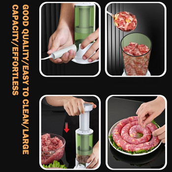 Многофункционална машина за пълнене на месо за колбаси Хоризонтална машина за колбаси Домашен кухненски инструмент за производство на колбаси Пълнеж за колбаси