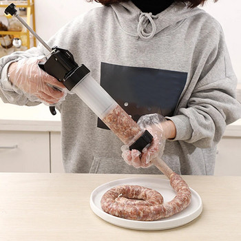 Σπιτικό λουκάνικο γεμιστό μηχάνημα πλήρωσης κρέατος 1 σετ Sausage Gadgets Εργαλεία κουζίνας Λουκάνικο σύριγγα Manual Sausage Maker