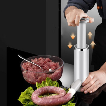 Χειροκίνητος Λουκάνικος Κεφτεδοποιός Stufer Sausage Stuffer Σπιτικό Εργαλείο πλήρωσης διπλής χρήσης Μηχάνημα φόρμας για μπάλα κρέατος για κουζίνα