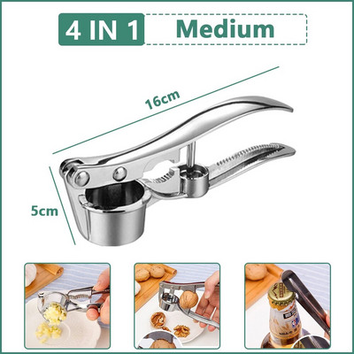 Gnječilica za češnjak od nehrđajućeg čelika Kuhinjska drobilica za povrće Ručni ručni mlin za mljevenje đumbira Alat za cijeđenje Kuhinjski pribor za mljevenje