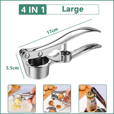 Gnječilica za češnjak od nehrđajućeg čelika Kuhinjska drobilica za povrće Ručni ručni mlin za mljevenje đumbira Alat za cijeđenje Kuhinjski pribor za mljevenje