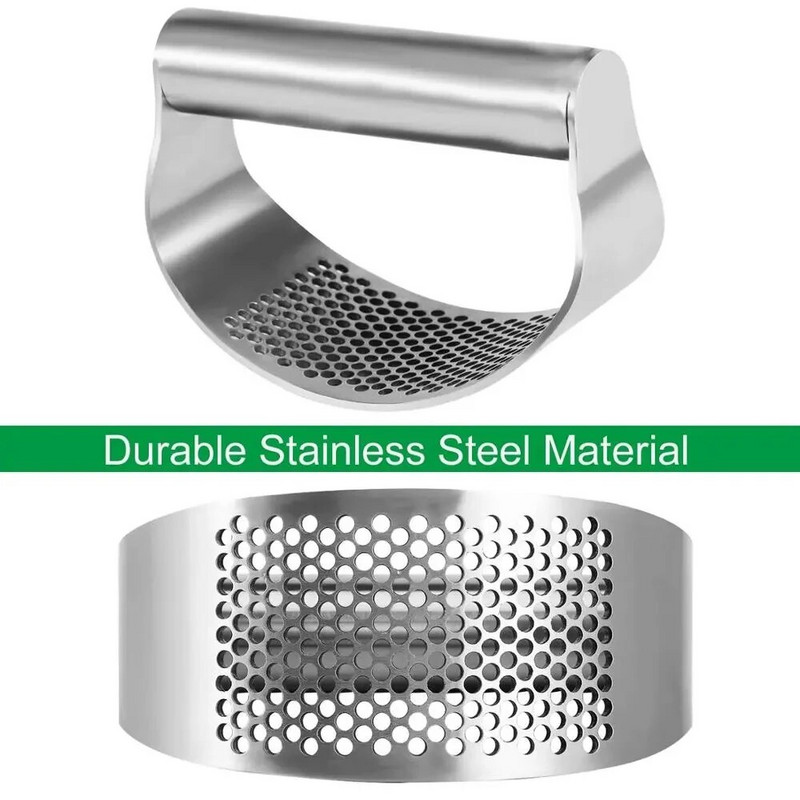 Višenamjenska ručna preša za češnjak Zakrivljena rezačica za mljevenje češnjaka Sjeckalica Preše za češnjak od nehrđajućeg čelika Alati za kuhanje