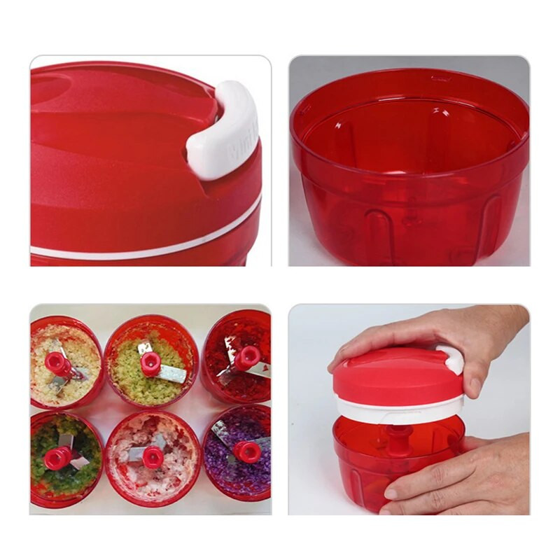 Mini višenamjenski ručno rađeni rezač povrća Gnječilica za češnjak Prijenosni mlin za mljevenje čilija Sjeckalica za hranu Kuhinjski alati