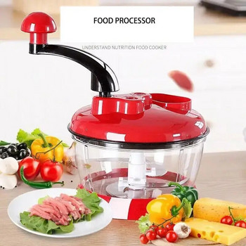 1 бр. Red Easoning Chili Garlic Slicer Ръчен многофункционален кухненски робот Машина за нарязване на плодове и зеленчуци
