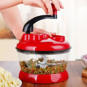1 бр. Red Easoning Chili Garlic Slicer Ръчен многофункционален кухненски робот Машина за нарязване на плодове и зеленчуци