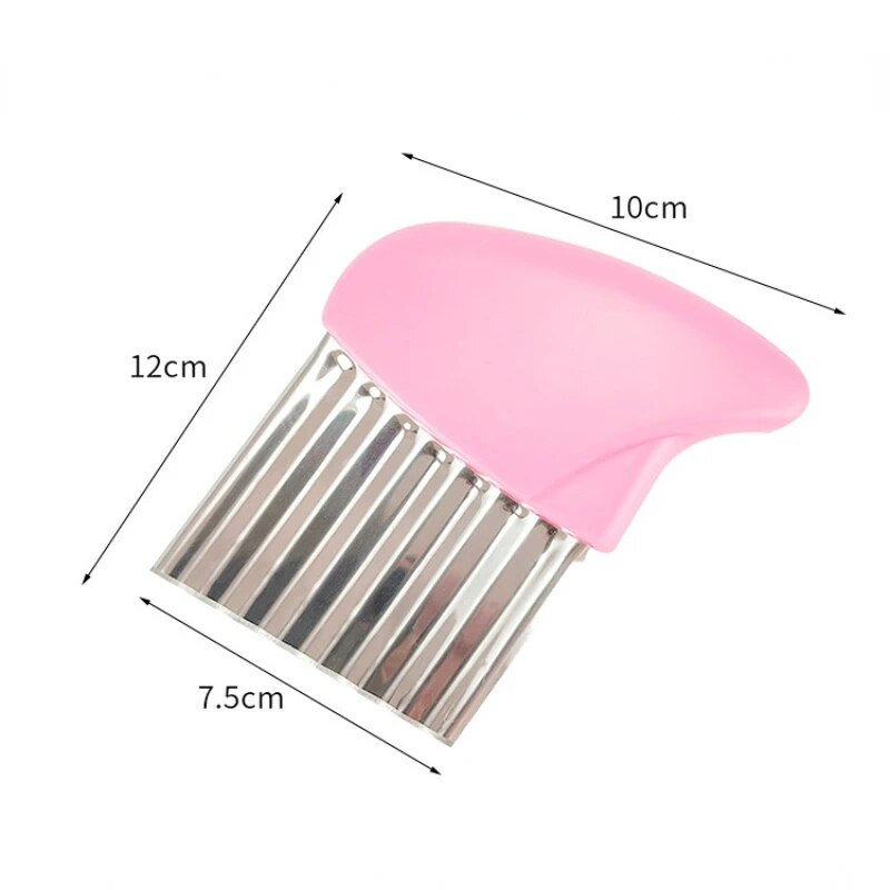 Burgonyavágó Chips Sütési sütő Rozsdamentes Acél Hullámos Kés Hasábburgonya Aprító Burgonyakés Aprító Hullámos szeletelő